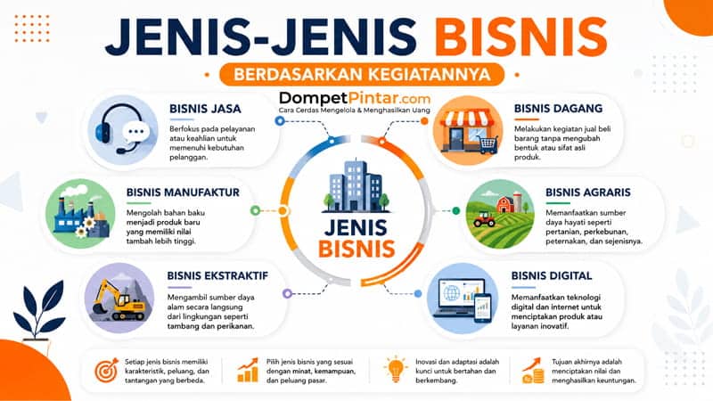 Jenis-Jenis Bisnis Berdasarkan Kegiatannya
