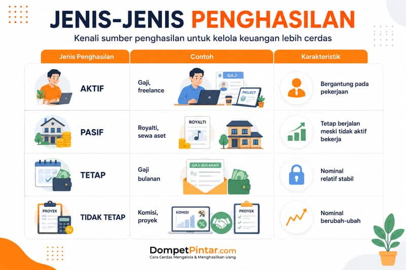 Jenis-Jenis Penghasilan yang Perlu Diketahui