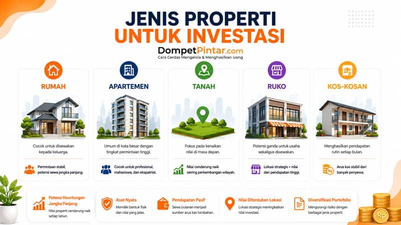 Jenis Properti yang Umum Digunakan untuk Investasi