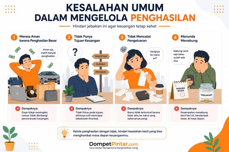 Kesalahan Umum dalam Mengelola Penghasilan
