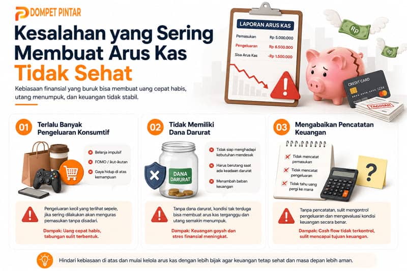 Kesalahan yang Sering Membuat Arus Kas Tidak Sehat