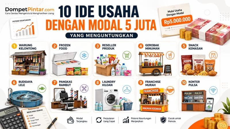 10 Ide Usaha dengan Modal 5 Juta yang Menguntungkan