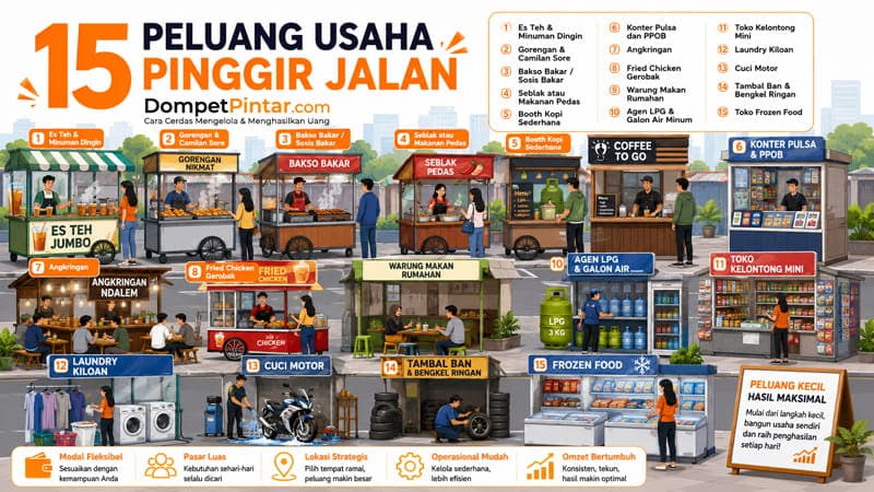 15 Peluang Usaha Pinggir Jalan yang Masih Ramai Pembeli