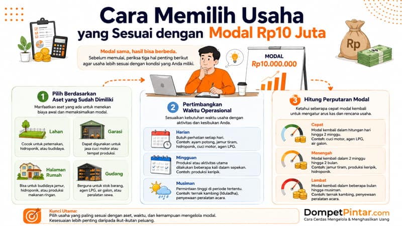 Cara Memilih Usaha yang Sesuai dengan Modal Rp10 Juta