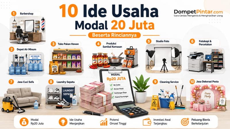 10 Ide Usaha Modal 20 Juta Beserta Rinciannya